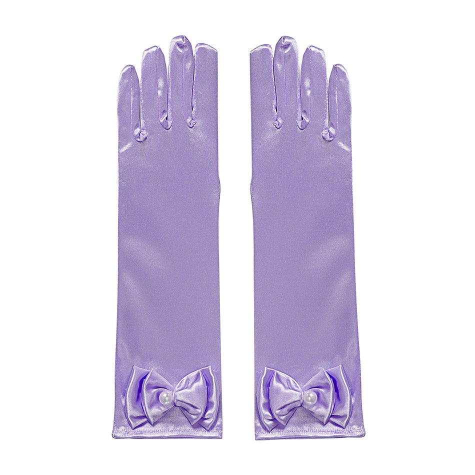 VOGUEON Girls Rapunzel Snow White Mermaid Jasmine Wig Braid Children Rainbow Wing Gloves Party Accessory Kids Halloween Costume