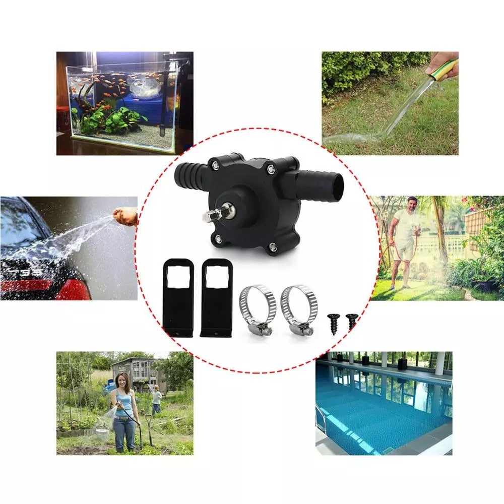 Portable Electric Drill Pump Diesel Oil Fluid Water Pump Mini Hand Self-priming Liquid Transfer Pumps