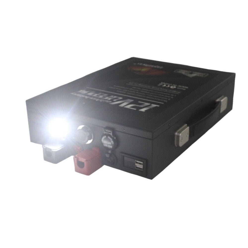 12V 100ah Rechargeable Battery 100A lifepo4 battery pack Inverter 220V AC350W with Bms For RV Solar and Engine Boat