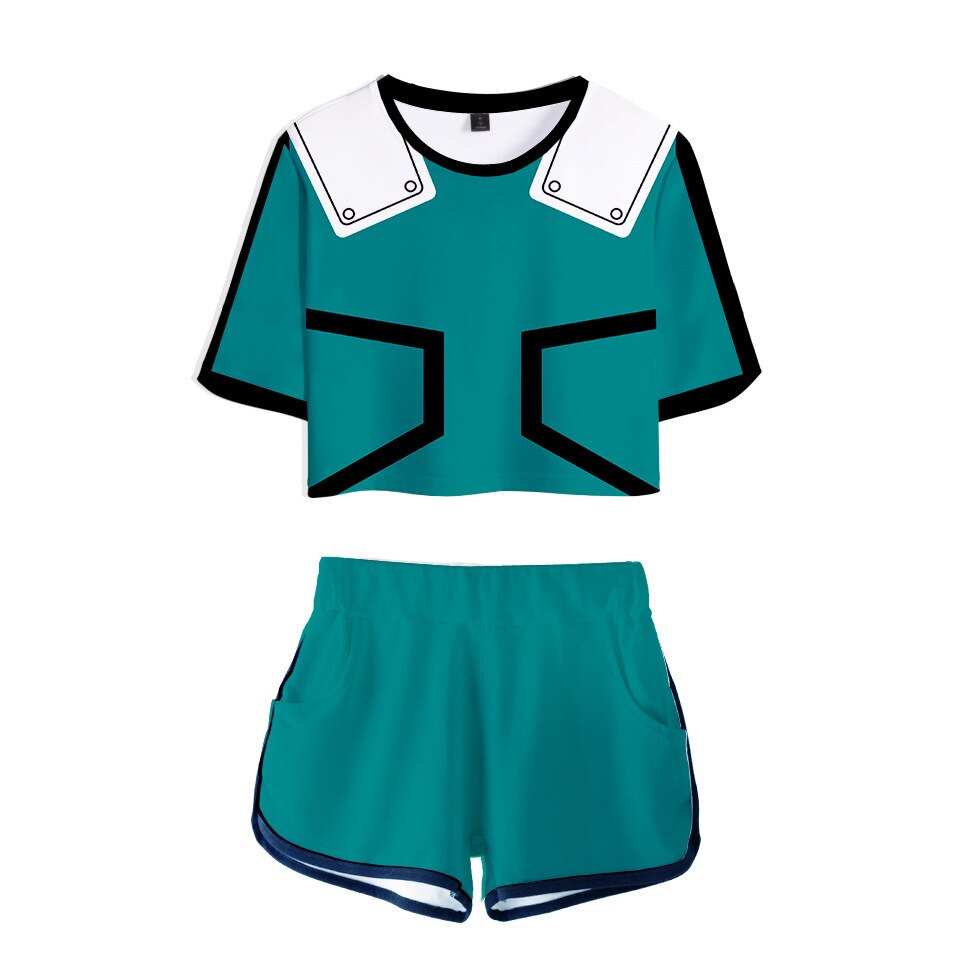 Girl MHA My Hero Academy Cosplay Costume Ochaco Uraraka Asui Tsuyu Summer Skirt Plus Size Todoroki Shoto Bakugou Katsuki Suits