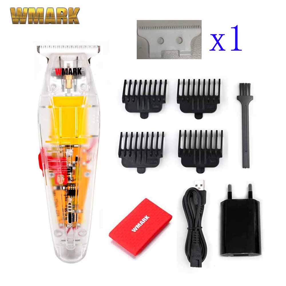 WMARK New NG-202 NG-212 Digital Transparent Style Detail Trimmer Professional Rechargeable Clipper 6500 RPM With 1400 Battery