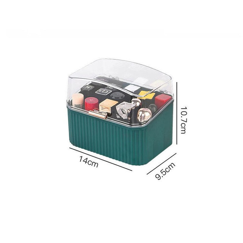 Makeup Organizer Cosmetic Storage Box Lipstick Rack Jewelry Storage Box Cosmetic Brush Portable Drawer with Cover Dust-proof