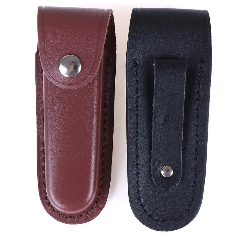 Fold Knife Tool Flashlight Belt Loop Case Holder Leather Sheath Holster Pouch Bag Pocket Hunt Camp Outdoor Carry Multi Gear