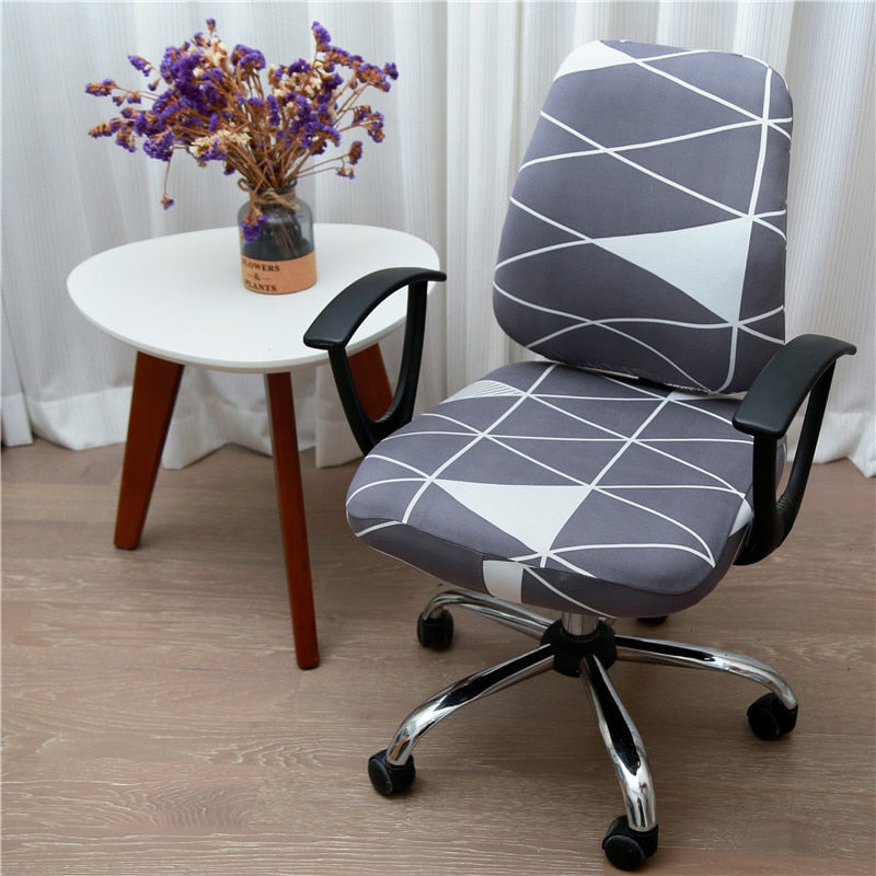 Office Chair Covers Elastic Armchair Seat Cover Dustproof Seat Chair Protector Cover Rotating Lift Computer Chair Seat Silpcover