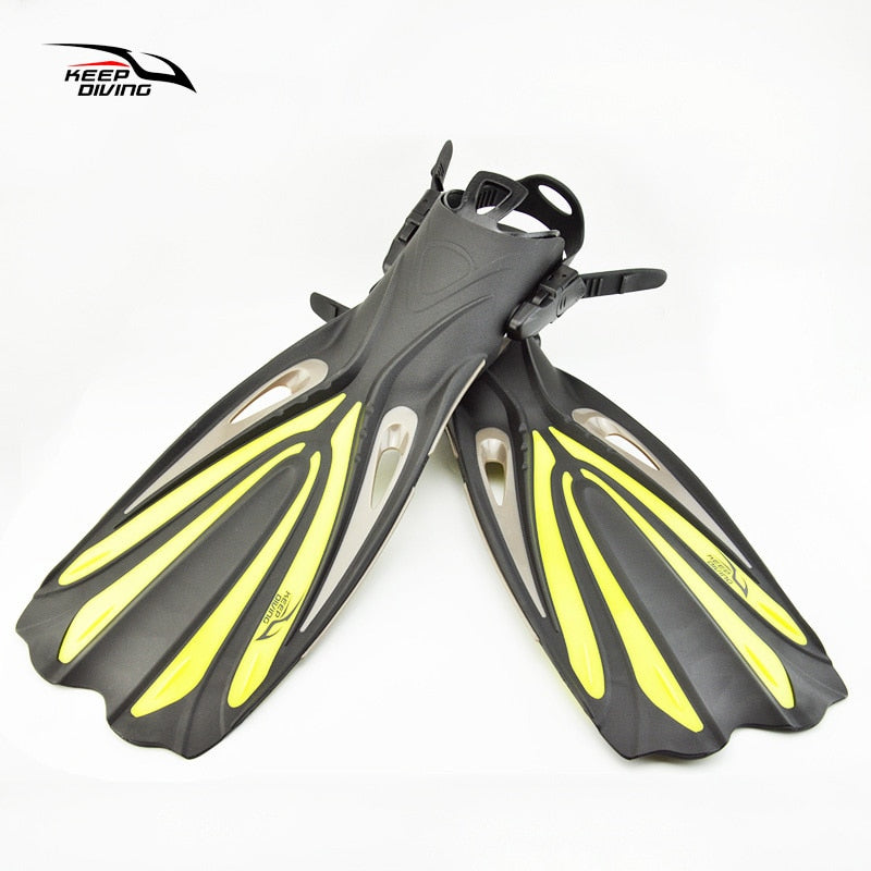 Keep Diving Open Heel Scuba Diving Long Fins Adjustable Snorkeling Swim Flippers Special For Diving Boots Shoes Monofin Gear