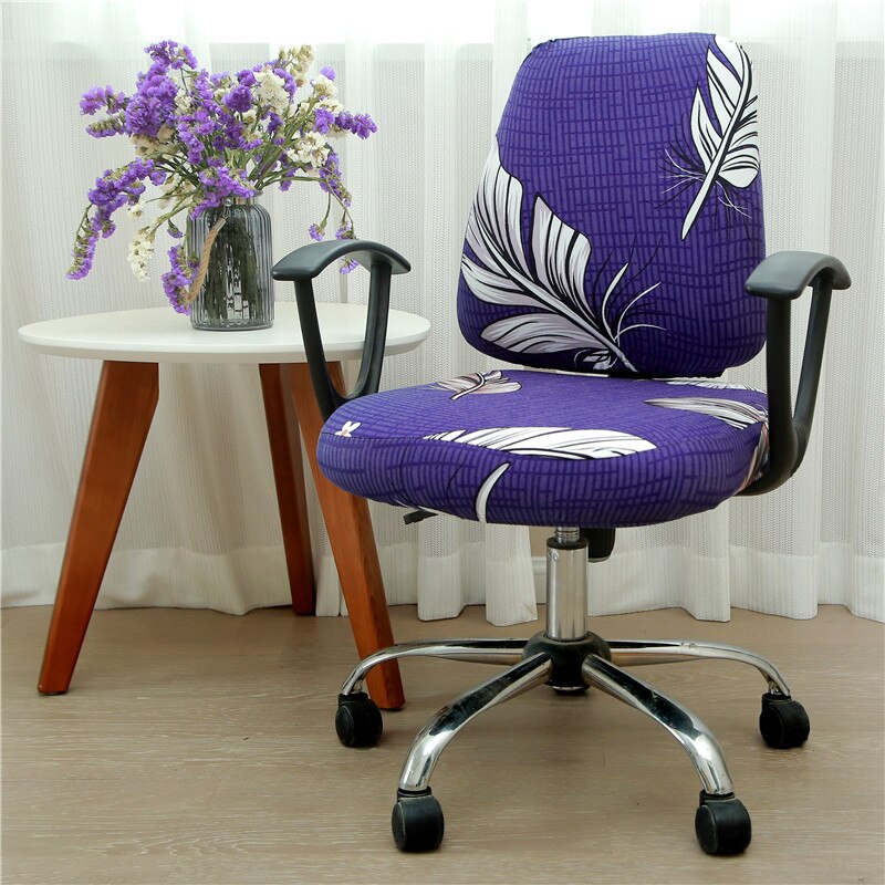 Office Chair Covers Elastic Armchair Seat Cover Dustproof Seat Chair Protector Cover Rotating Lift Computer Chair Seat Silpcover