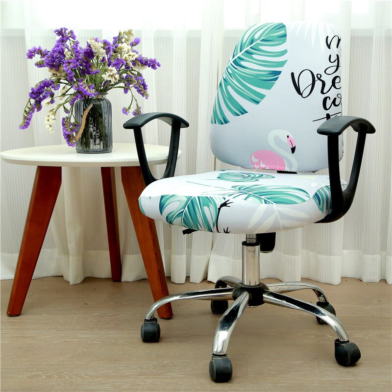 Office Chair Covers Elastic Armchair Seat Cover Dustproof Seat Chair Protector Cover Rotating Lift Computer Chair Seat Silpcover