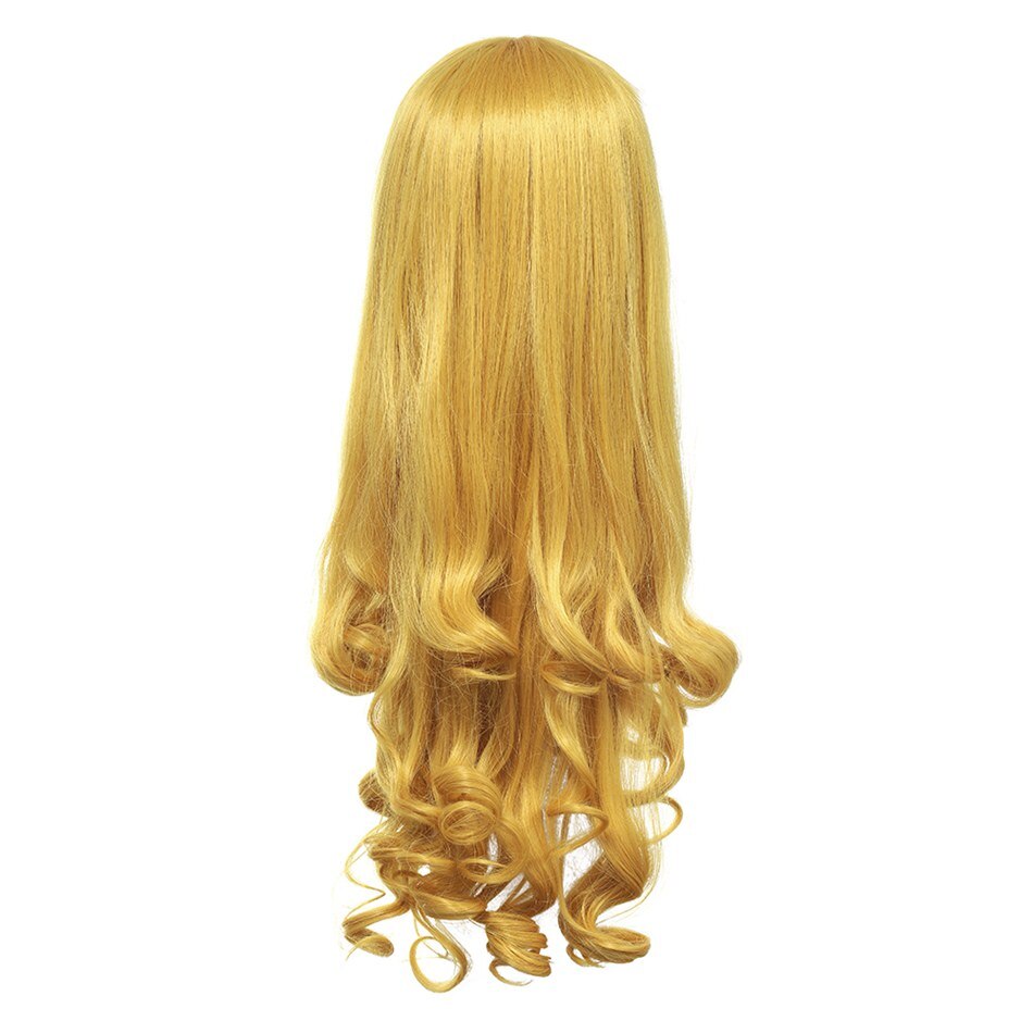 VOGUEON Girls Rapunzel Snow White Mermaid Jasmine Wig Braid Children Rainbow Wing Gloves Party Accessory Kids Halloween Costume