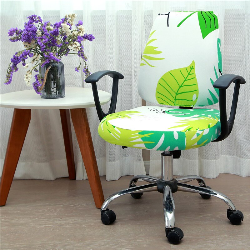 Office Chair Covers Elastic Armchair Seat Cover Dustproof Seat Chair Protector Cover Rotating Lift Computer Chair Seat Silpcover