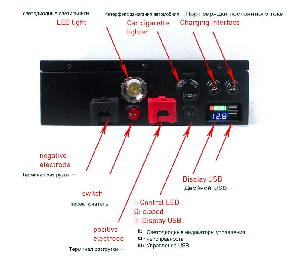 12V 100ah Rechargeable Battery 100A lifepo4 battery pack Inverter 220V AC350W with Bms For RV Solar and Engine Boat