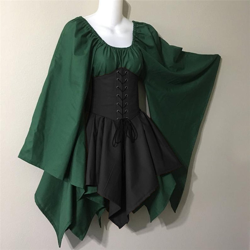 Disfraz Medieval renacentista Vintage Palace Victoria para mujer, vestido de fiesta de ptacwork, vendaje de cintura de manga completa, Cosplay de Halloween