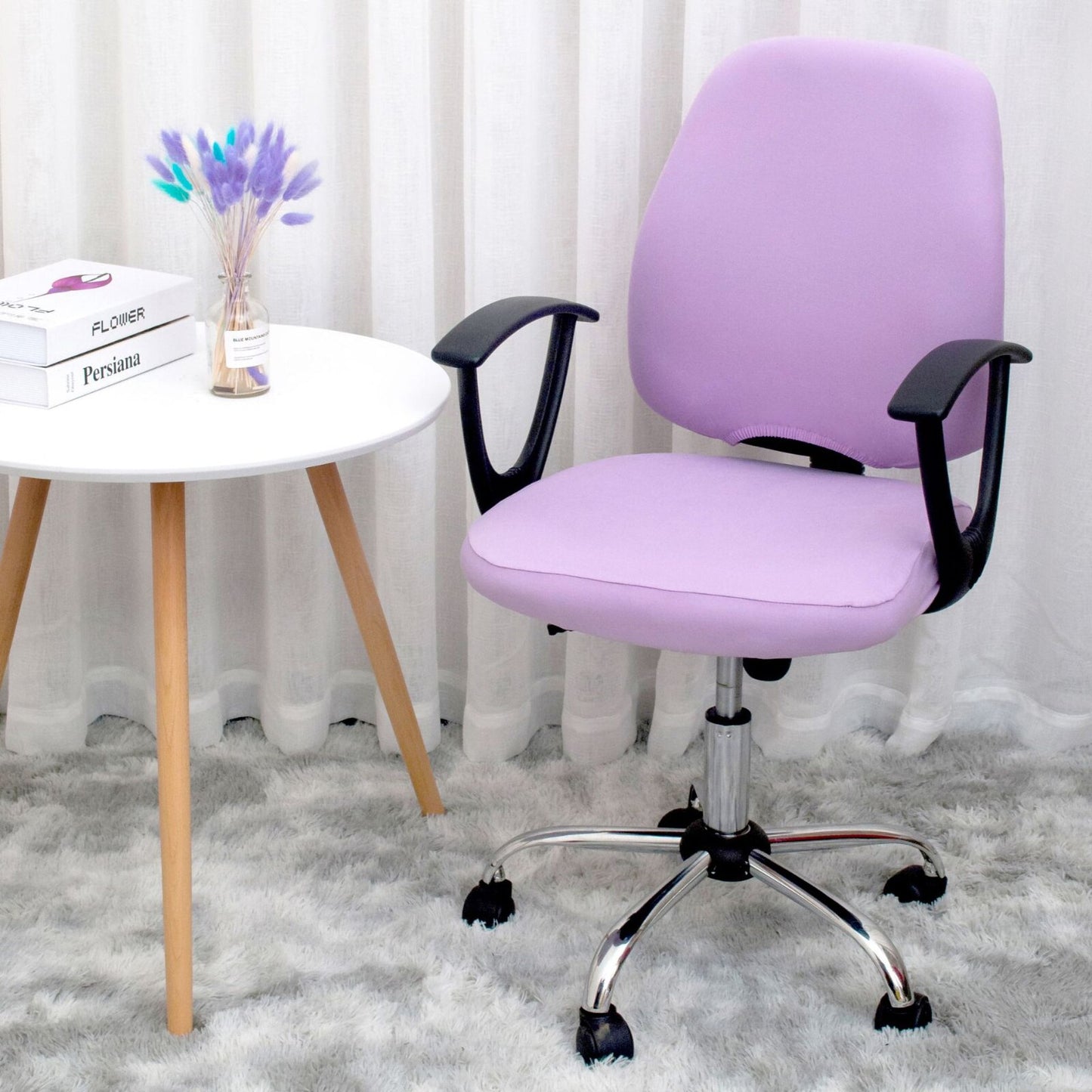 Office Chair Covers Elastic Armchair Seat Cover Dustproof Seat Chair Protector Cover Rotating Lift Computer Chair Seat Silpcover