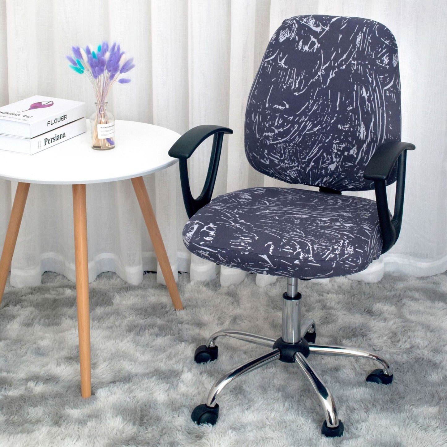 Office Chair Covers Elastic Armchair Seat Cover Dustproof Seat Chair Protector Cover Rotating Lift Computer Chair Seat Silpcover