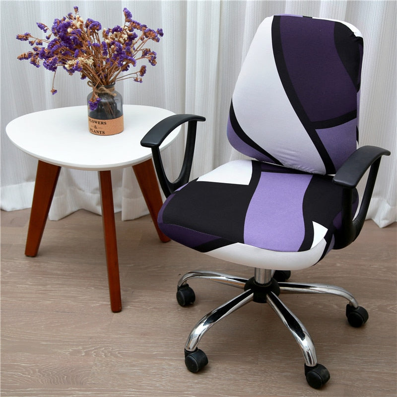 Office Chair Covers Elastic Armchair Seat Cover Dustproof Seat Chair Protector Cover Rotating Lift Computer Chair Seat Silpcover