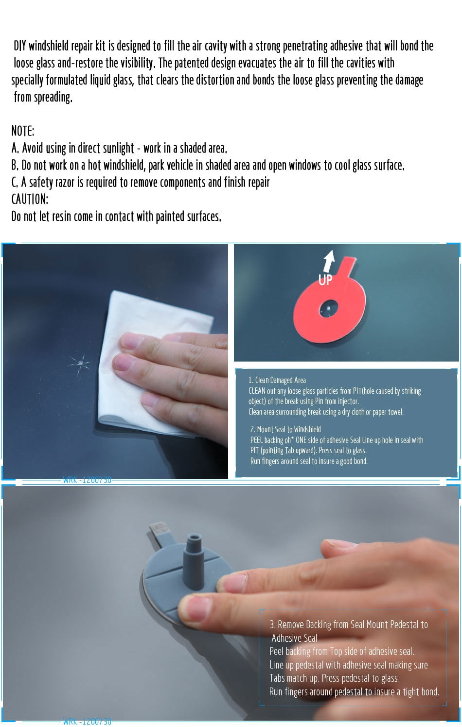 Practical DIY Car Windshield Repair Kit tools Auto Glass Windscreen Repair Set For Auto Window Chip Crack Star Bullseye