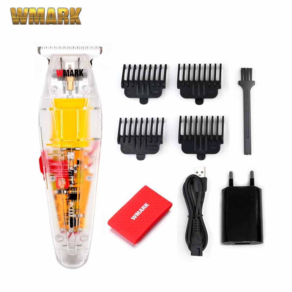WMARK New NG-202 NG-212 Digital Transparent Style Detail Trimmer Professional Rechargeable Clipper 6500 RPM With 1400 Battery