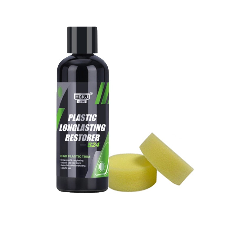 Plastic Renovator 50/100ML HGKJ 24 Coating For Auto Plastic Rubber Repair Clean Restore Gloss Black Shine Seal Brighten Retread