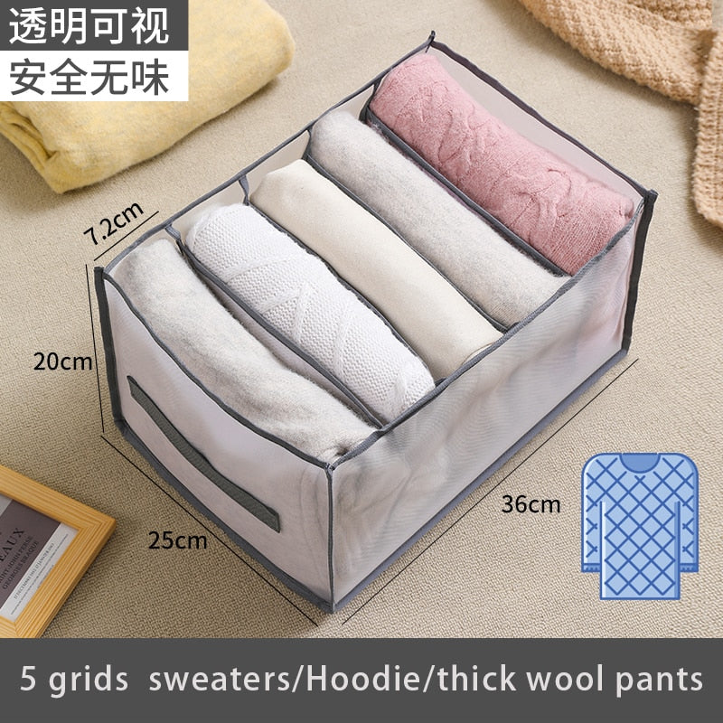 Closet Organizer For Underwear Socks Home Cabinet Divider Storage Box Storage Organizer for clothes Foldable Drawer Organizer