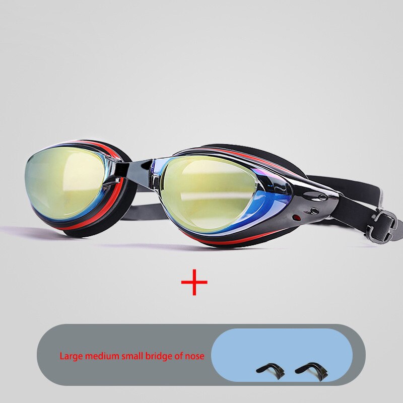 Professional Adult Swim Goggles Waterproof Fog-proof Racing Goggles Men Women Cool Silver Plated Swimming Equip Wholesale