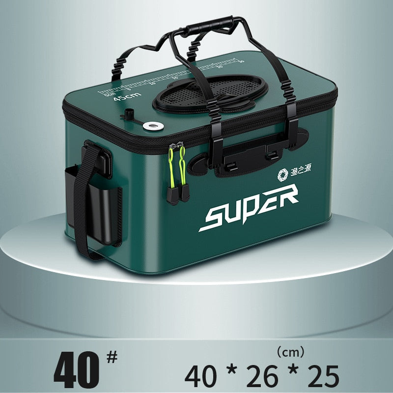 Portable Fishing Bag Foldable Fishing Bucket Live Fish Box Camping Water Container Pan Basin Fishing Gear Tackle Storage Bag