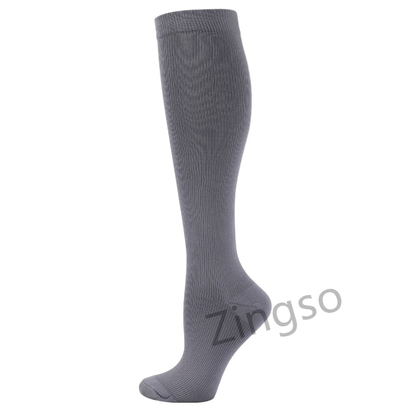 Copper Compression Socks Men Women Anti Fatigue Pain Relief Knee High Stockings 20-30 mmHg for Running Athletic Pregnancy XXL