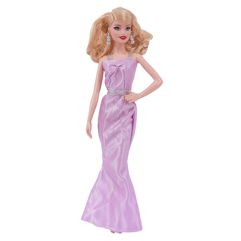 30Cm Purple Barbies Doll Clothes,Fashion Coat,Pants,Dress, 11.8 Inch Dolls,Gift,Barbies Accesories,Miniature Items