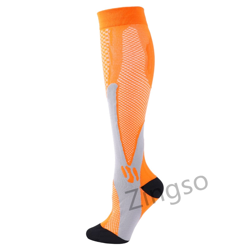 Copper Compression Socks Men Women Anti Fatigue Pain Relief Knee High Stockings 20-30 mmHg for Running Athletic Pregnancy XXL