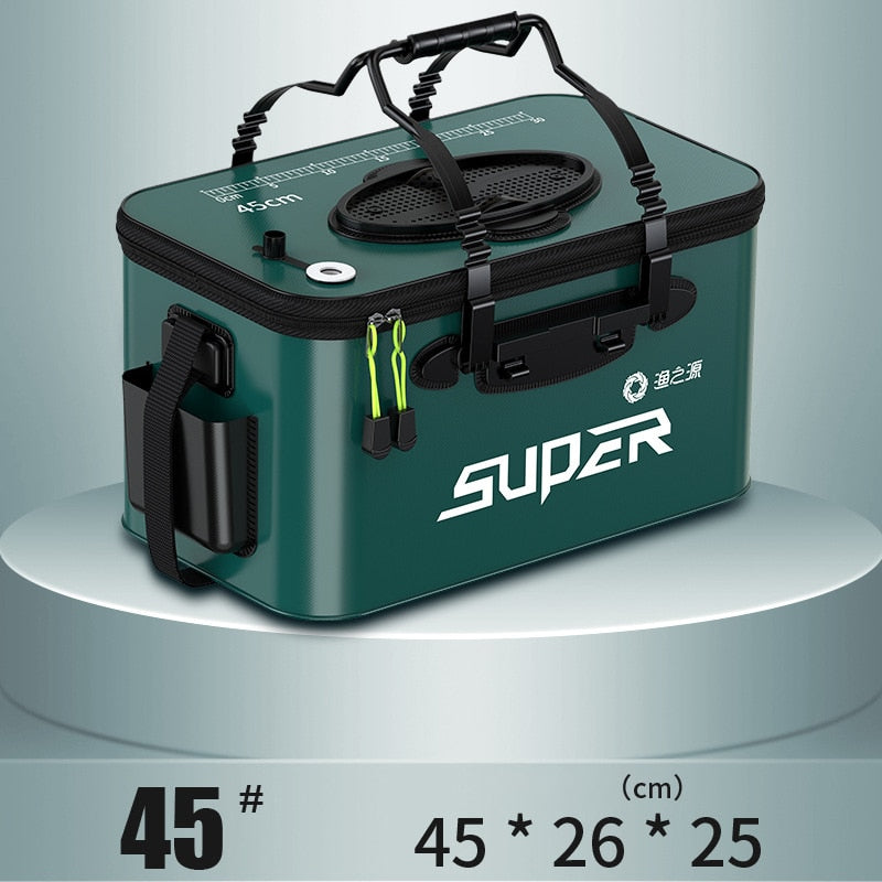 Portable Fishing Bag Foldable Fishing Bucket Live Fish Box Camping Water Container Pan Basin Fishing Gear Tackle Storage Bag
