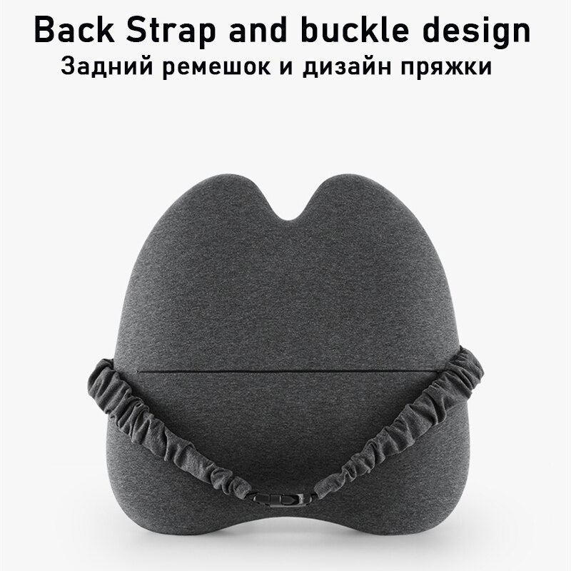 Memory Foam Lumbar Cushion Orthopedic Pillow Office Chair Cushion Support Waist Back Pillow Sets Car Seat Cushion Hips Massager