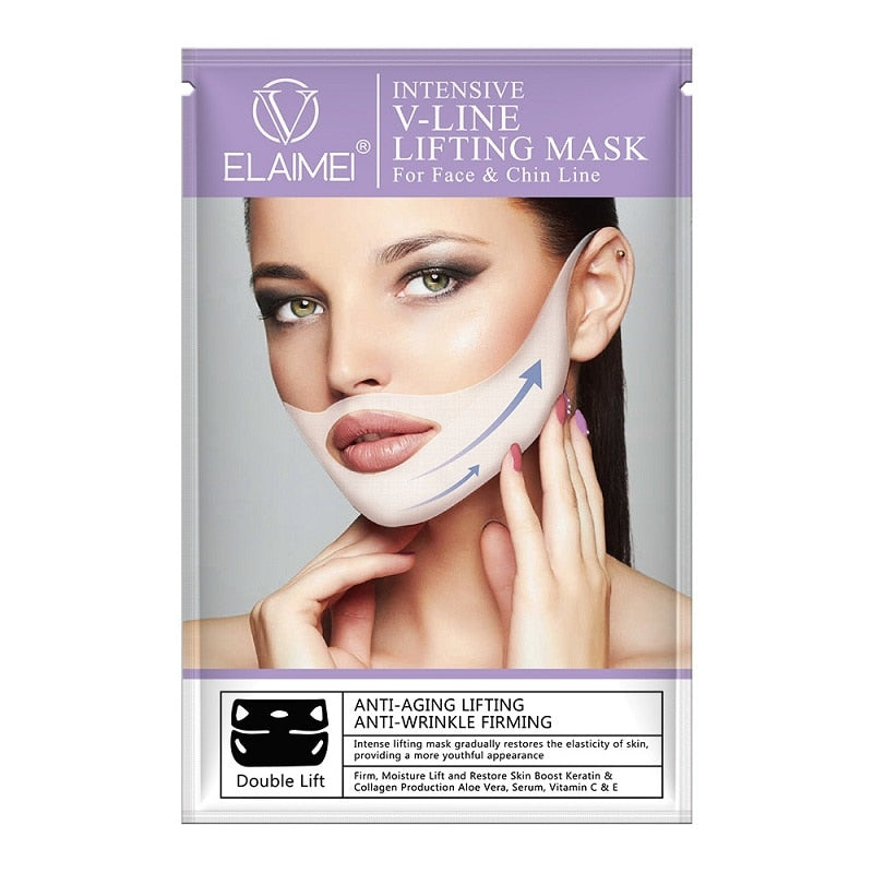 Face Lift Slimming Mask Neck Mask Face Lift V Lifting Chin Up Patch 4D Ear Tightening Skinny Masseter Double Chin Reducer