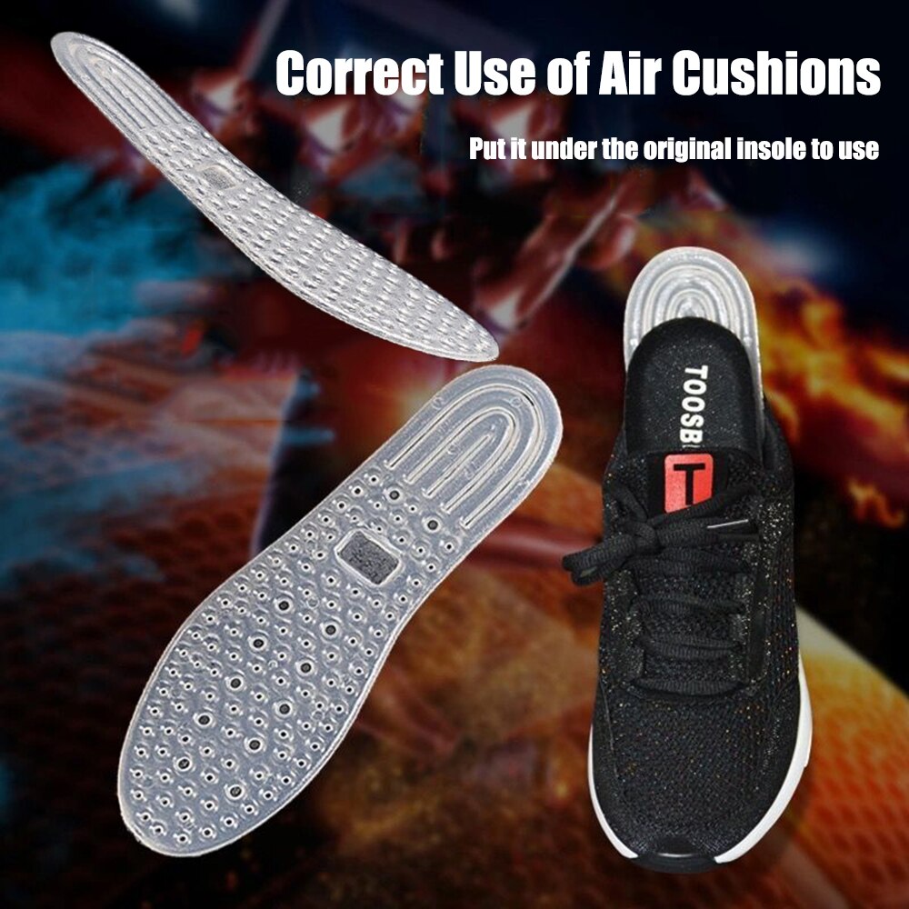 Comfort Sports Foot Massage Insoles for Plantar Fascitis Pain Relief Silicone Shoe Pads Men Sneakers Air Cushion Insole Women