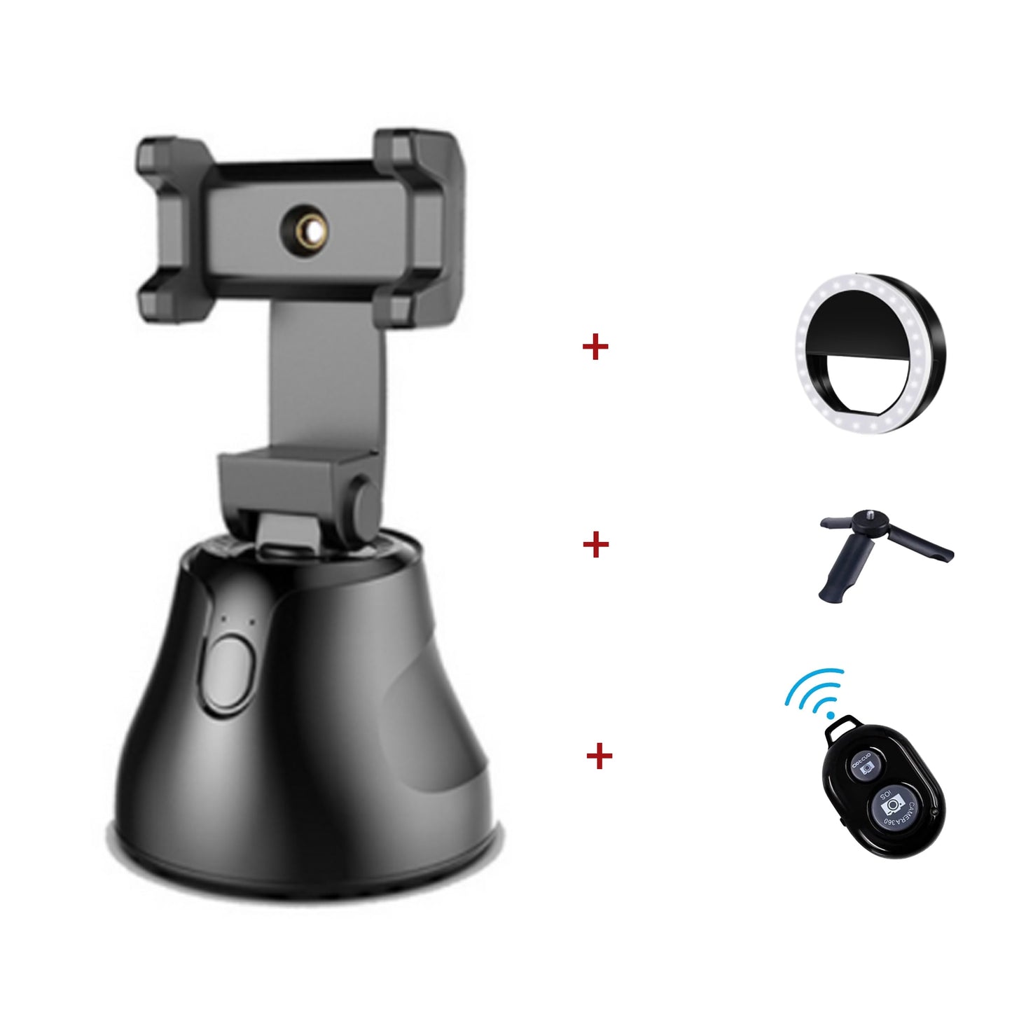 Portable All-in-one Auto Smart Shooting Selfie Stick , 360 Rotation Auto Face Tracking Object Tracking vlog Camera Phone Holder