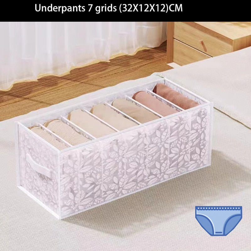 Closet Organizer For Underwear Socks Home Cabinet Divider Storage Box Storage Organizer for clothes Foldable Drawer Organizer