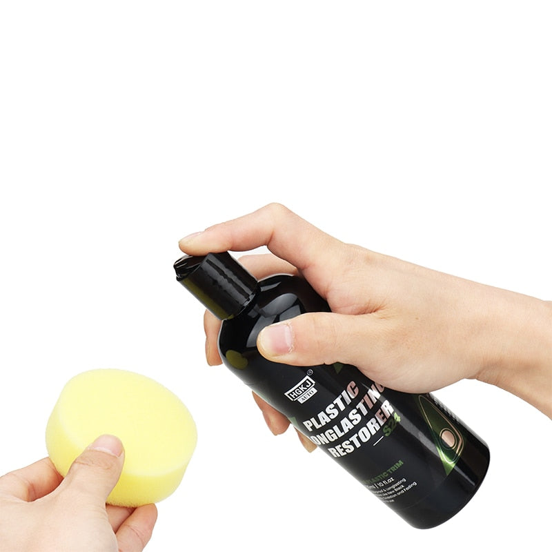Plastic Renovator 50/100ML HGKJ 24 Coating For Auto Plastic Rubber Repair Clean Restore Gloss Black Shine Seal Brighten Retread
