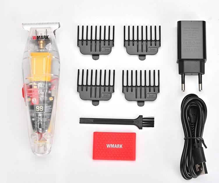 WMARK New NG-202 NG-212 Digital Transparent Style Detail Trimmer Professional Rechargeable Clipper 6500 RPM With 1400 Battery