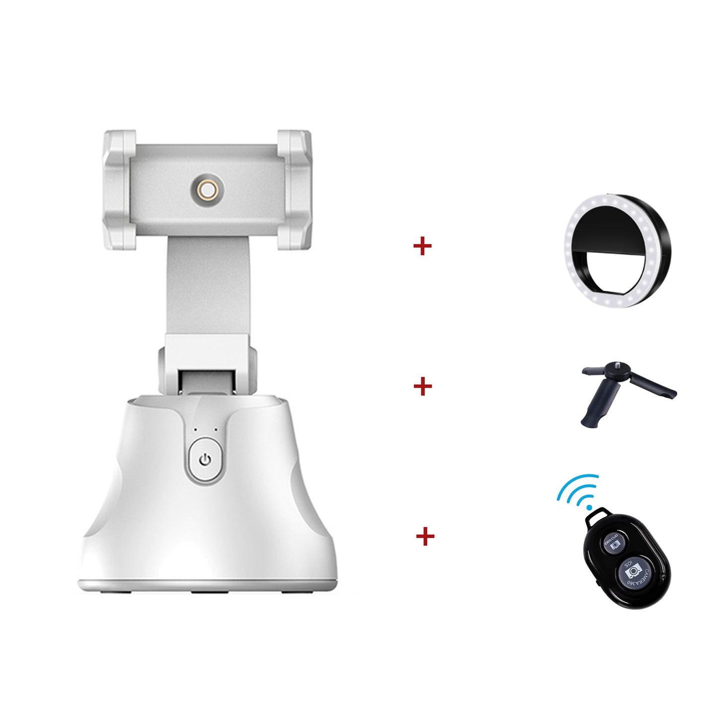 Portable All-in-one Auto Smart Shooting Selfie Stick , 360 Rotation Auto Face Tracking Object Tracking vlog Camera Phone Holder
