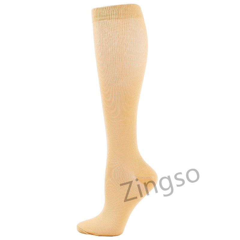 Copper Compression Socks Men Women Anti Fatigue Pain Relief Knee High Stockings 20-30 mmHg for Running Athletic Pregnancy XXL