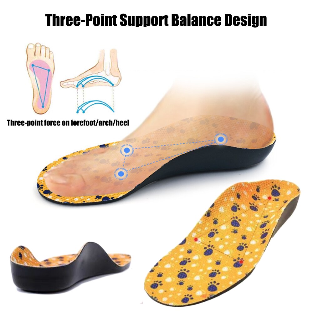 Kids Sneakers Flat Foot Orthopedic Insoles for Children Shoes Comfort Sole Fascitis Plantar High Arch Support Orthotic Insoles