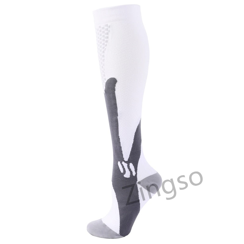 Copper Compression Socks Men Women Anti Fatigue Pain Relief Knee High Stockings 20-30 mmHg for Running Athletic Pregnancy XXL