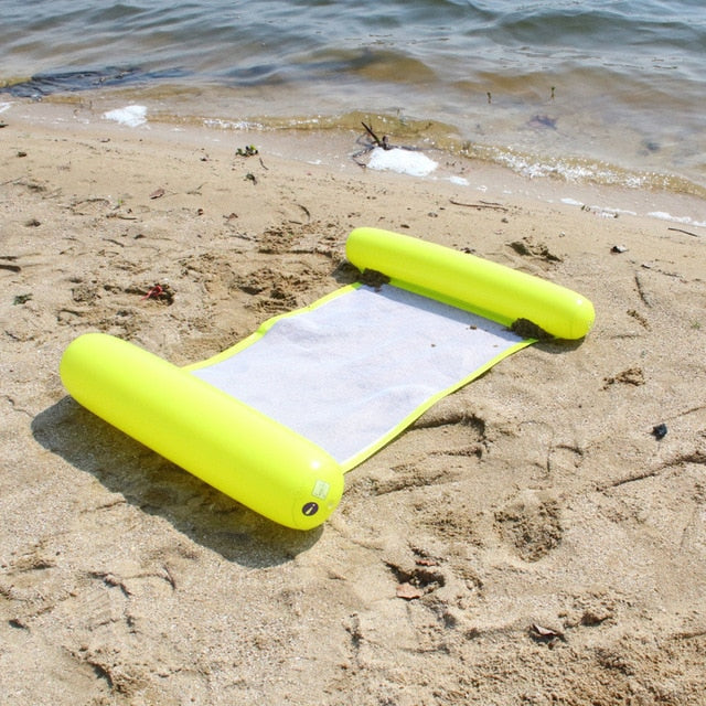 Foldable Floating Water Hammock Float Lounger Inflatable Pool mat Floating Bed Chair Swimming air mattress Pool accessories