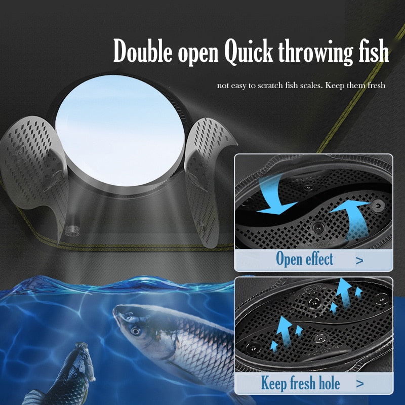 Portable Fishing Bag Foldable Fishing Bucket Live Fish Box Camping Water Container Pan Basin Fishing Gear Tackle Storage Bag