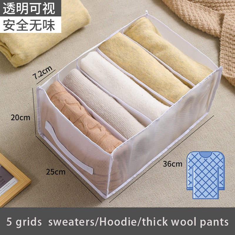 Closet Organizer For Underwear Socks Home Cabinet Divider Storage Box Storage Organizer for clothes Foldable Drawer Organizer