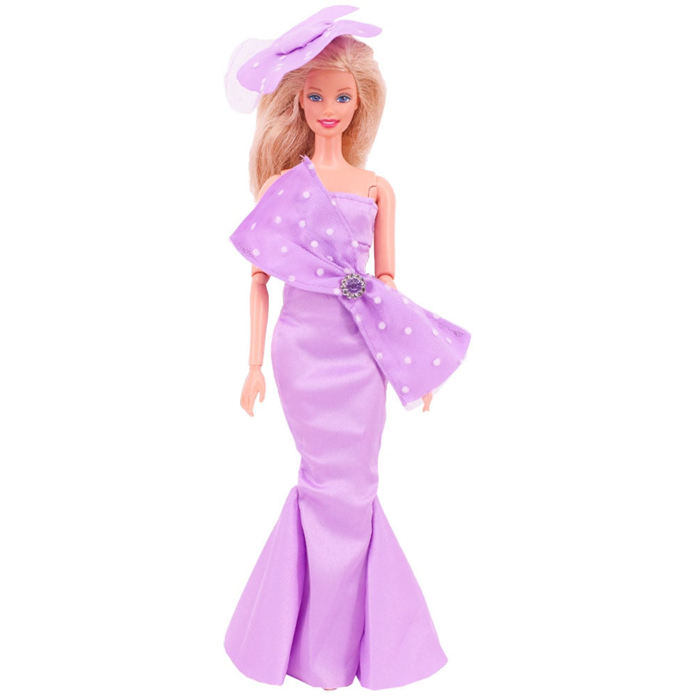30Cm Purple Barbies Doll Clothes,Fashion Coat,Pants,Dress, 11.8 Inch Dolls,Gift,Barbies Accesories,Miniature Items