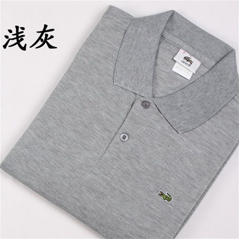 High quality men's cotton embroidered polo shirt 2023 summer new high-end breathable business casual lapel short sleeve T-shirt