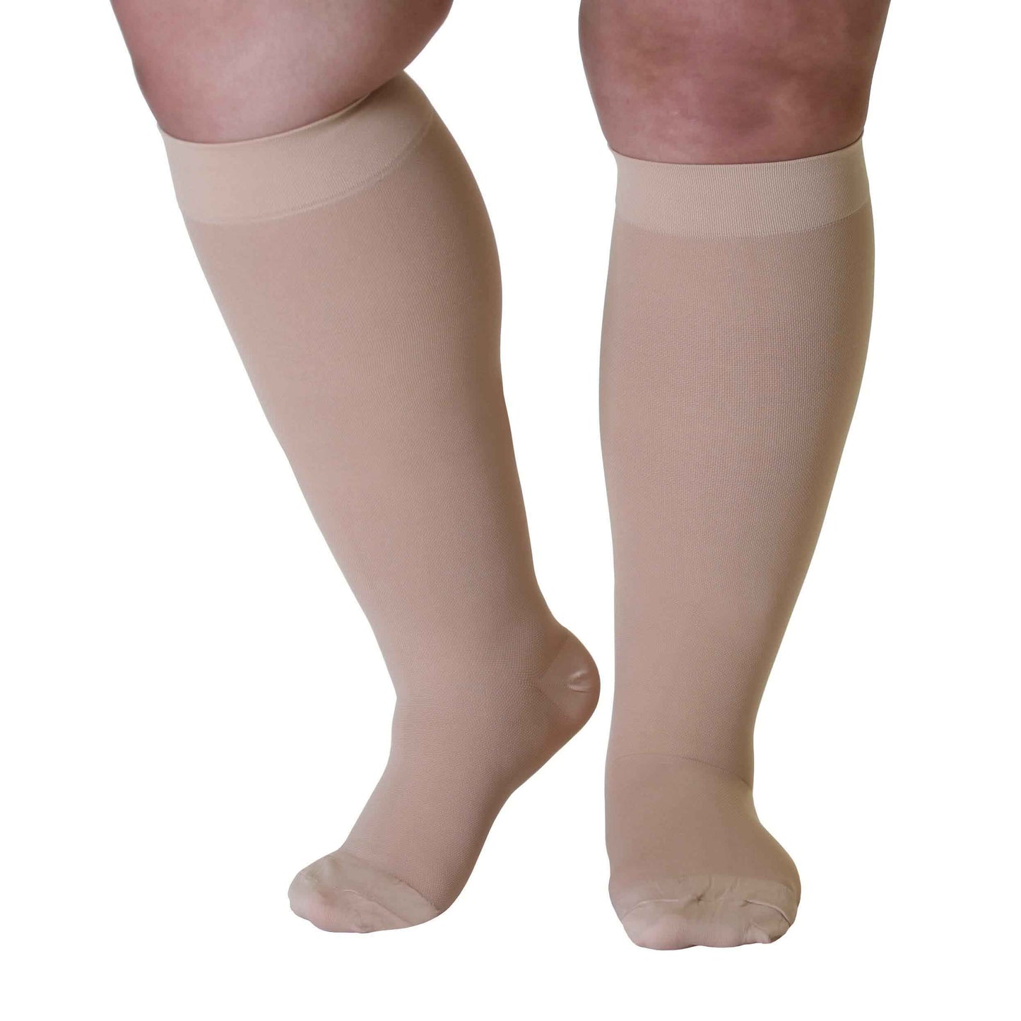 Plus Size 3XL-7XL Running Athletics Compression Sleeves Leg Calf Men 30-40mmHg Toeless Stockings Medical Varicose Veins Sock