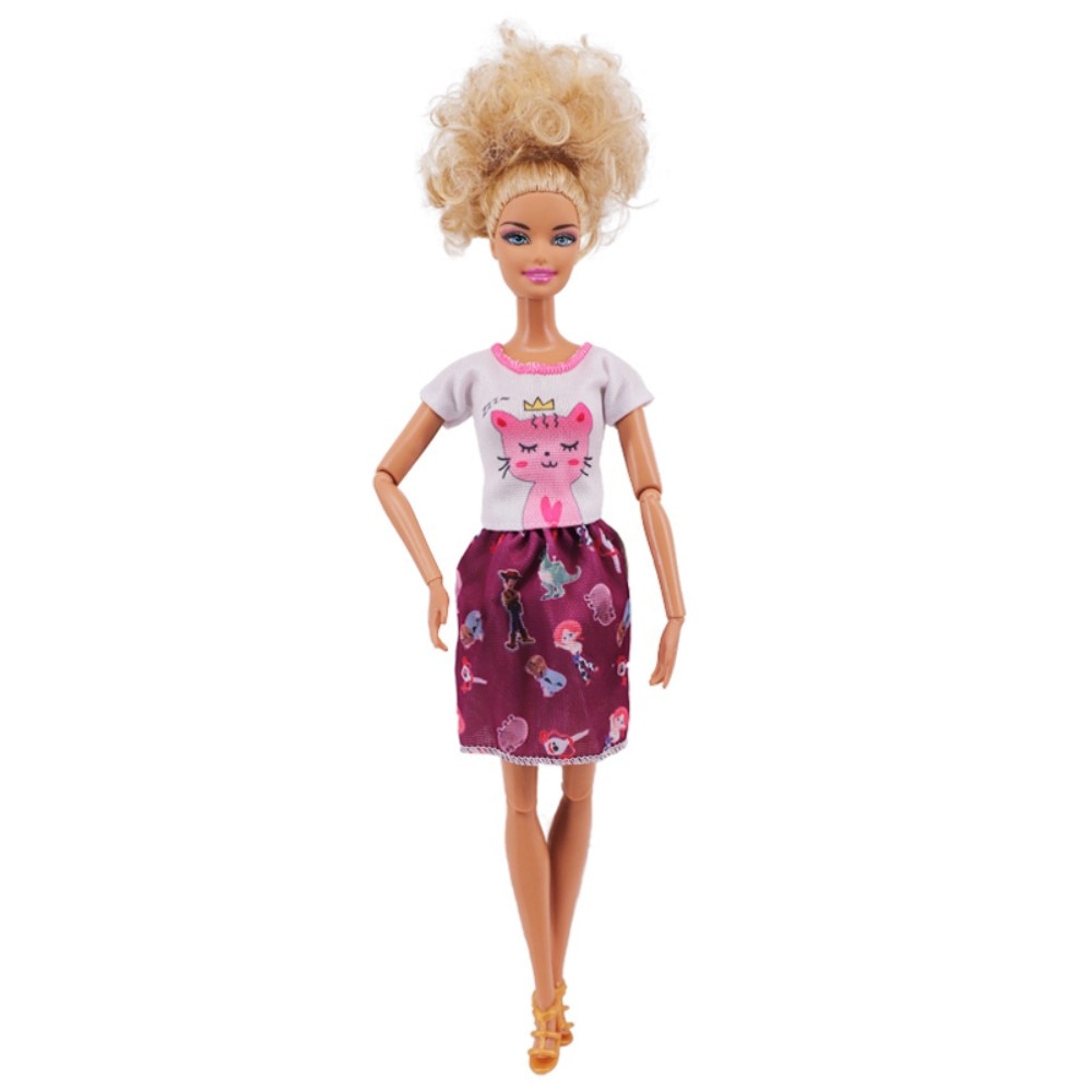 30Cm Purple Barbies Doll Clothes,Fashion Coat,Pants,Dress, 11.8 Inch Dolls,Gift,Barbies Accesories,Miniature Items