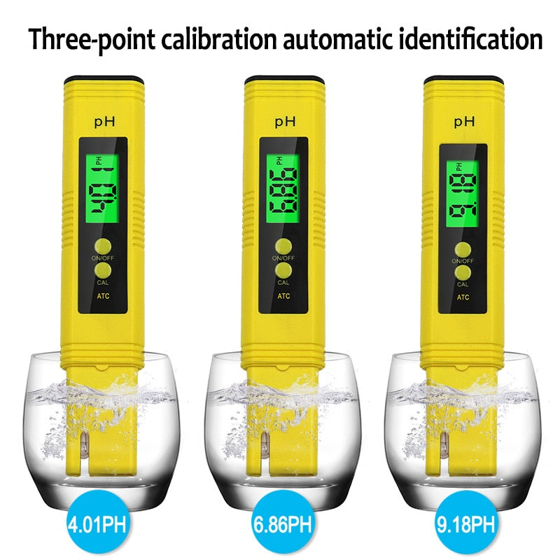 PH Meter 0.01 High Precision for Water Quality Tester with 0-14 Measurement Range Suitable Aquarium Swimming Pool