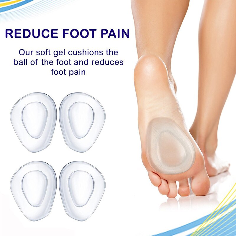 Gel Half Insoles for Shoes Women Forefoot Arch Support Inserts Plantar Fascitis Anti-Pain Feet High Heels Silicone Cushion Pads