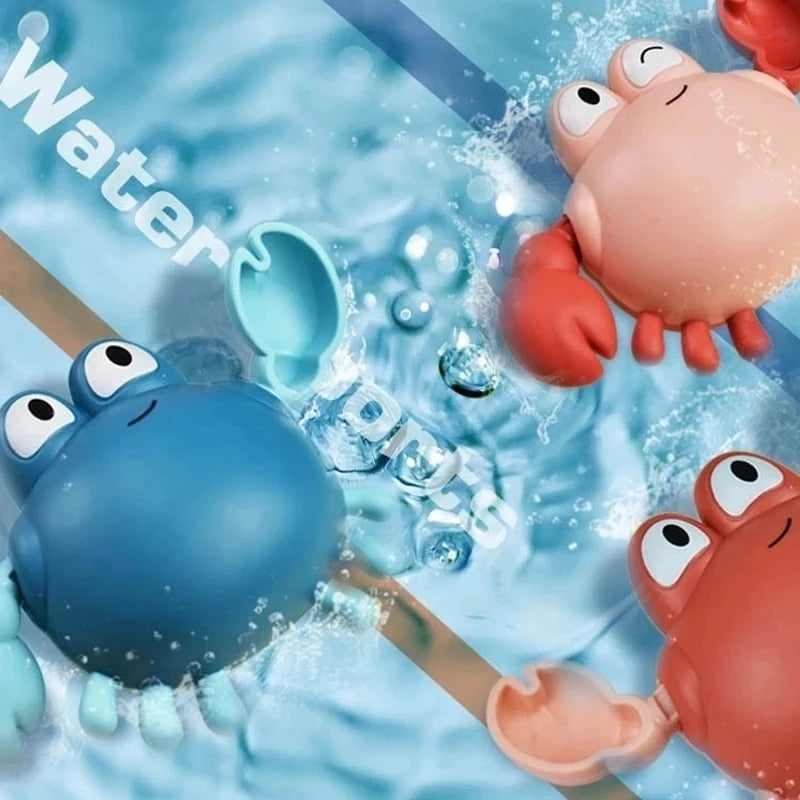 Baby Toys Bathing Ducks Cartoon Animal Whale Crab Swimming Pool Water Play Game Chain Clockwork Bath Toys For Children