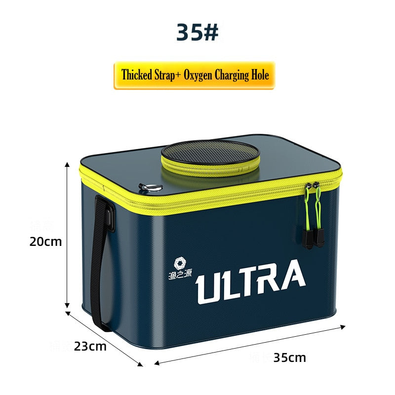 Portable Fishing Bag Foldable Fishing Bucket Live Fish Box Camping Water Container Pan Basin Fishing Gear Tackle Storage Bag